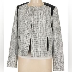 Banana Republic Black and White Patterned Blazer